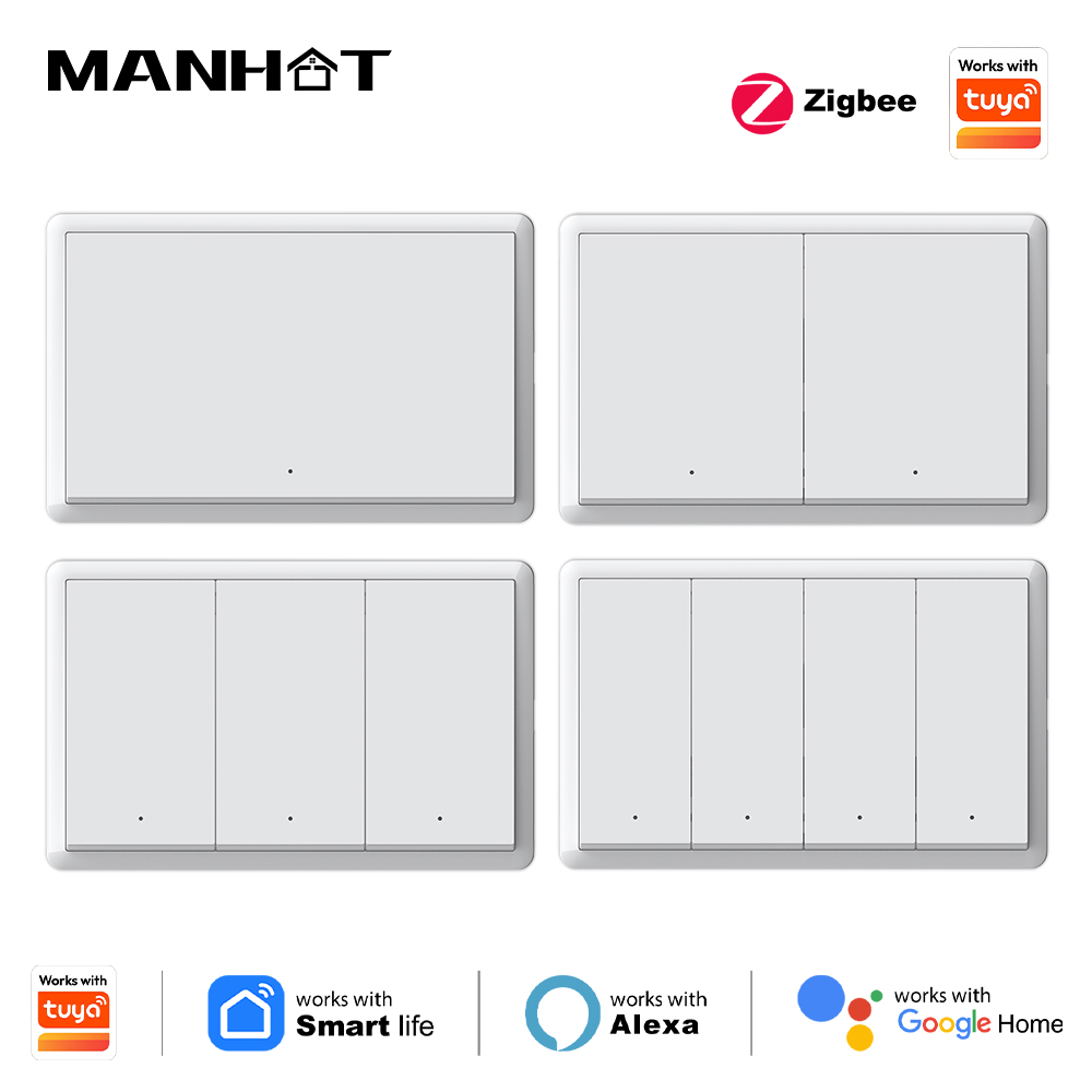Smart Home Zigbee - Inteligentny przełącznik Zigbee Manhot, nie wymaga
