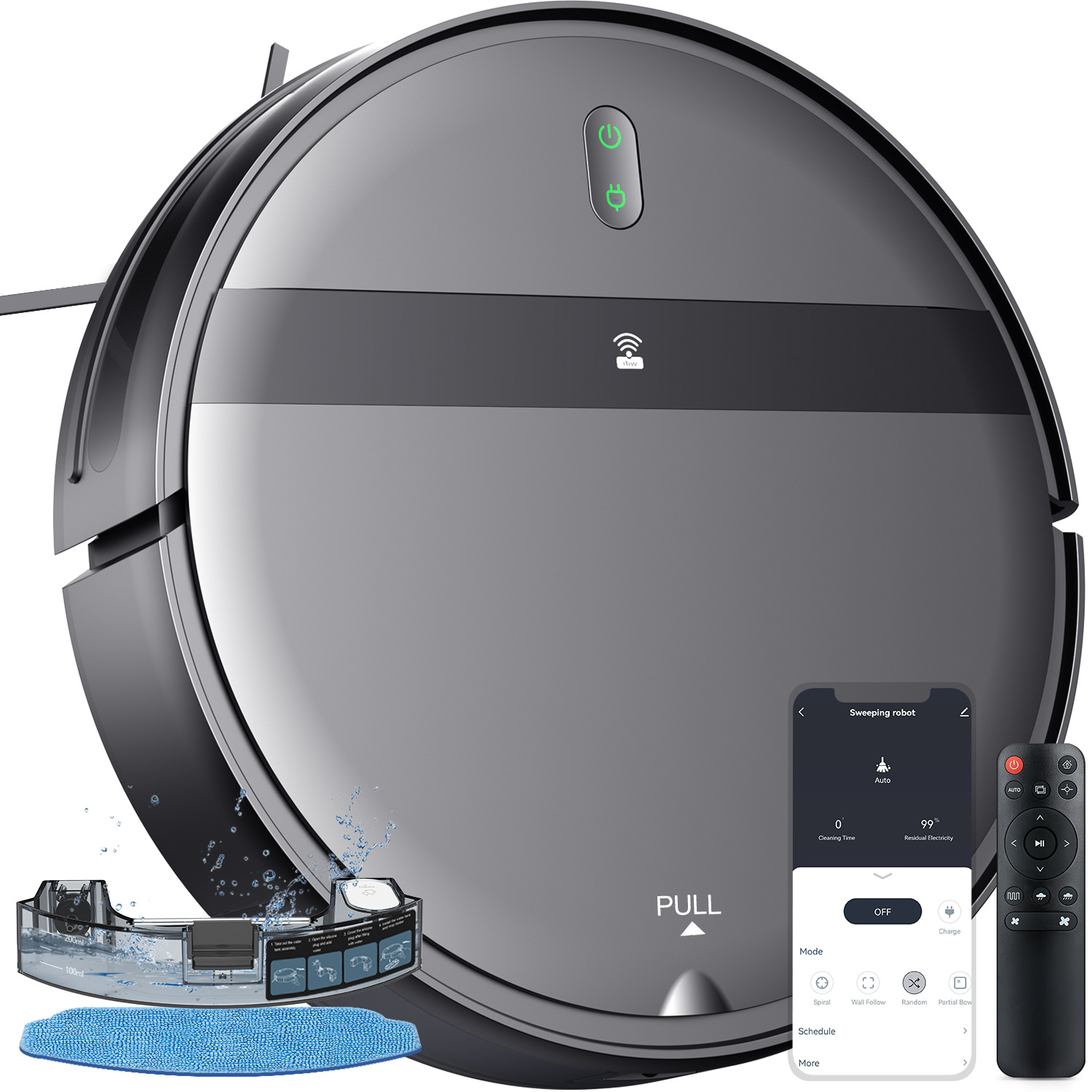 Vacuum Cleaner Smart Home - W pełni automatyczny, akumulatorowy robot odkurzający