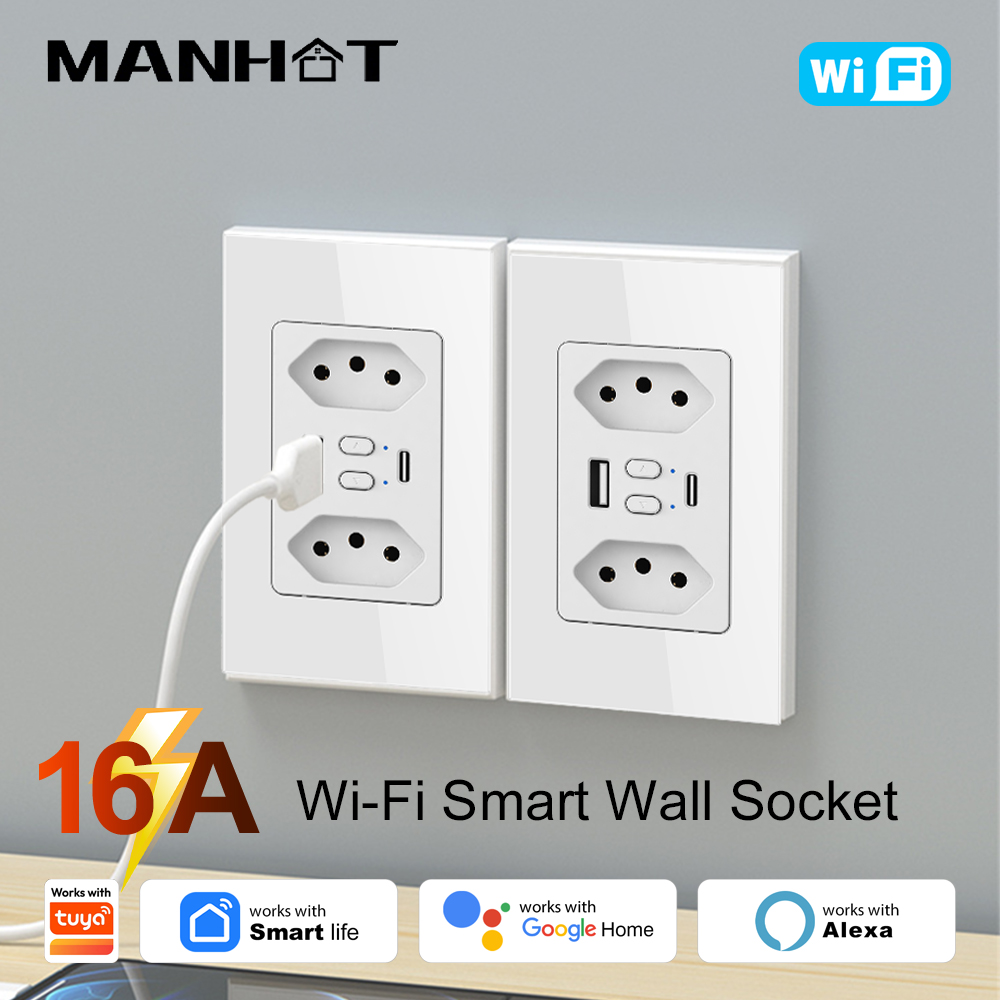 Smart Home Web - Inteligentne gniazdko WiFi MANHOT Brazylia z