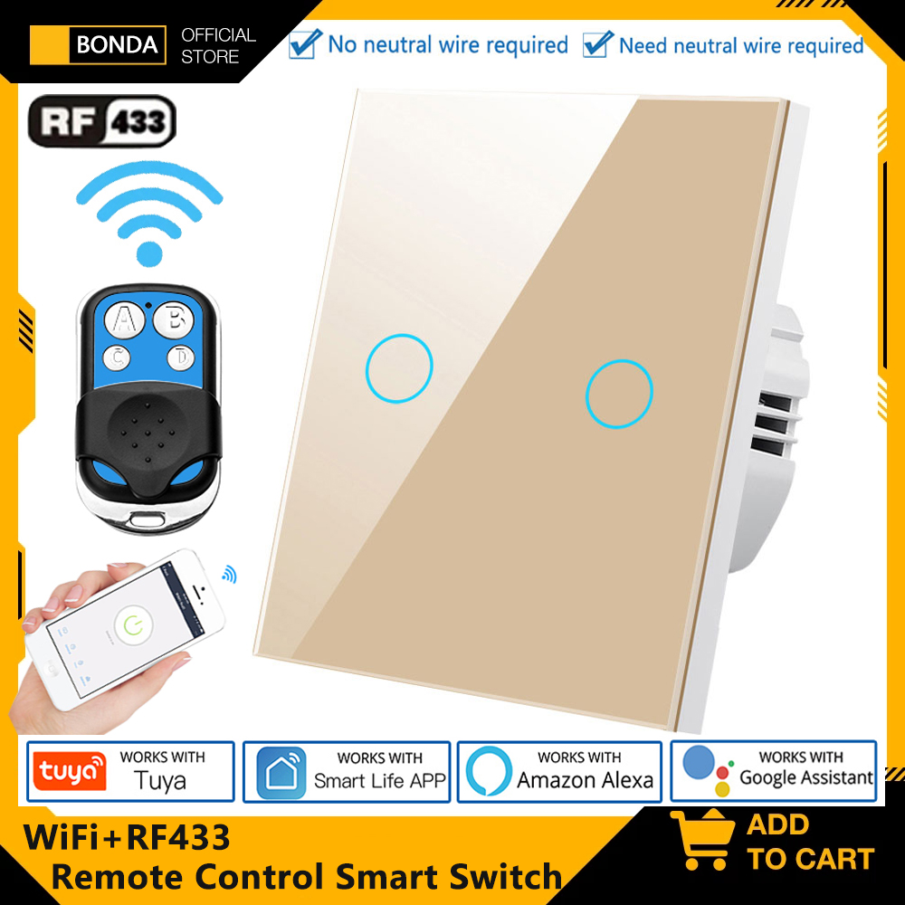 Smart Home Web - Tuya EU WiFi+RF433 Inteligentny przełącznik zdalnego