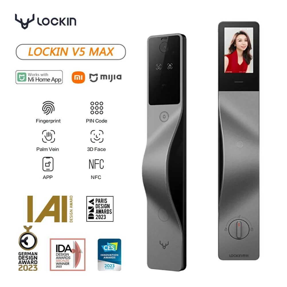 Smart Home Camera - Lockin V5 Max 3D Rozpoznawanie Twarzy