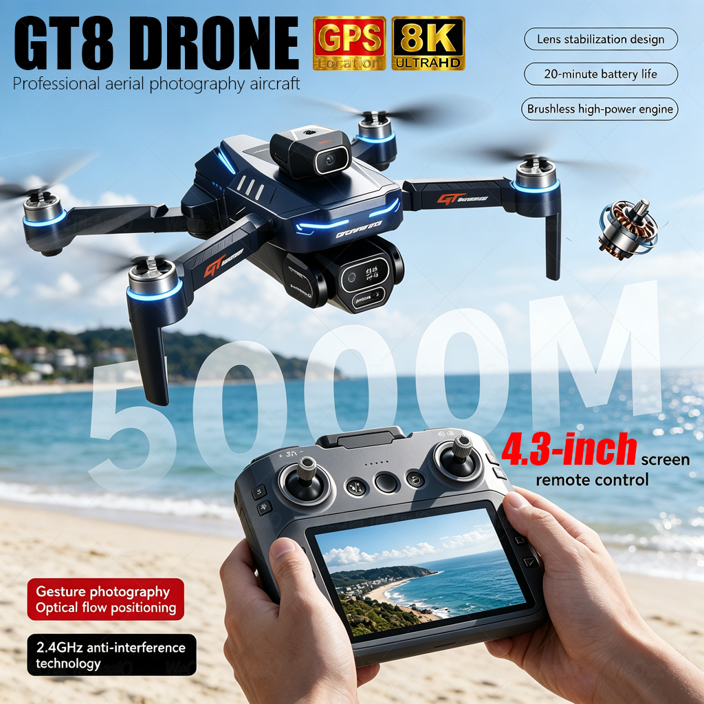 NOWY Dron GT8 HD RC 4K Profesj – Smart Home Camera recenzja i cena