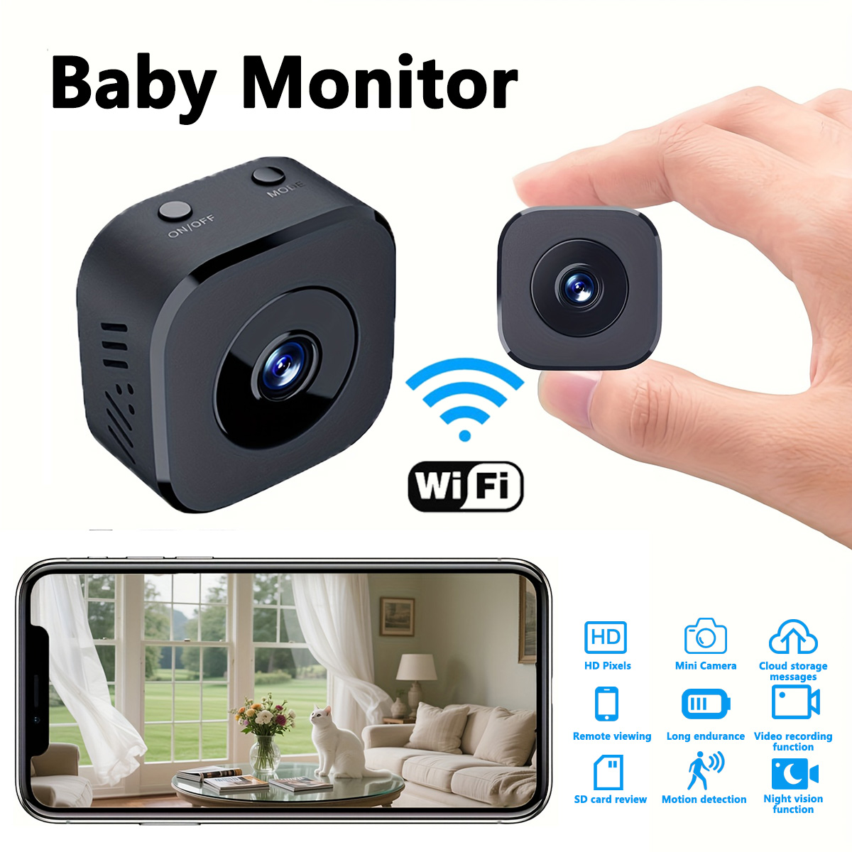 Miniaturowa kamera WiFi HD 108 – Smart Home Camera recenzja i cena