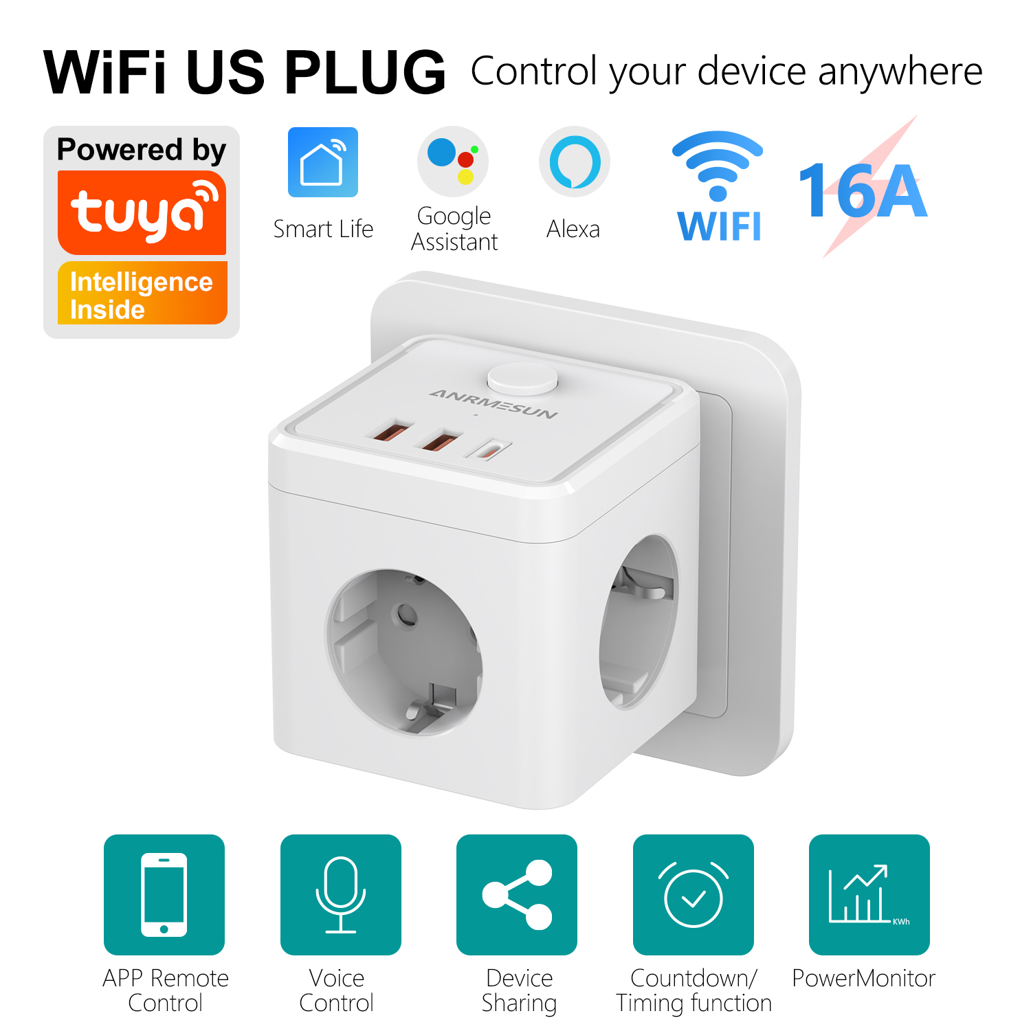 Wtyczka EU z 3 gniazdami, 2 po – Smart Home Or Smart Home recenzja i cena