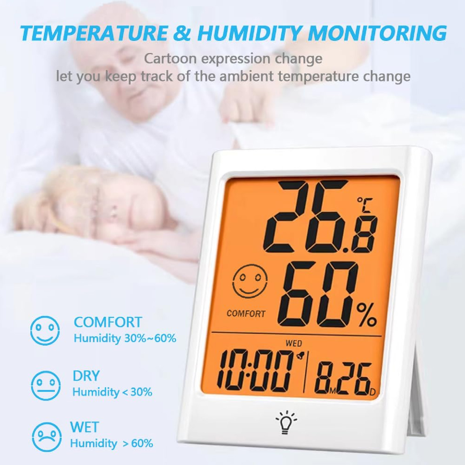 Cyfrowy termometr i higrometr  – Smart Home Monitor recenzja i cena